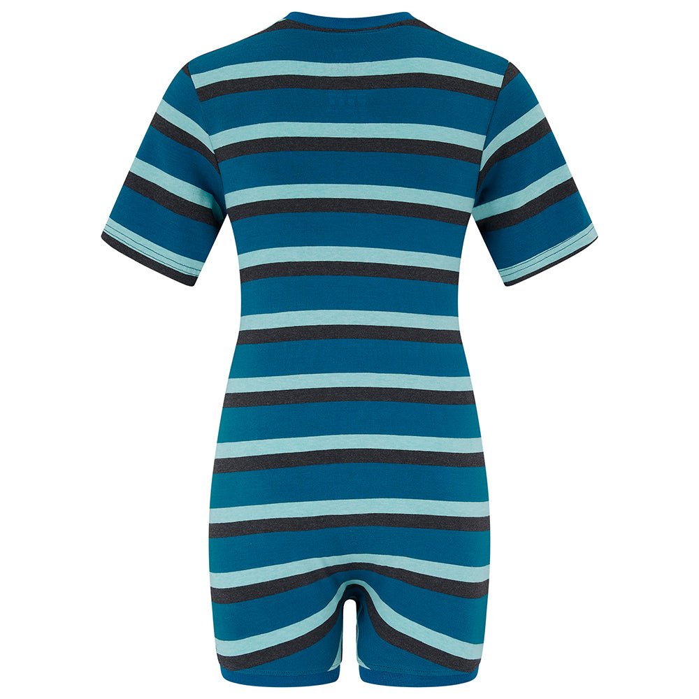 KayCey® Signature Stripes Short Sleeve Popper Vest Bodysuit - Bodyvests and Sleepwear