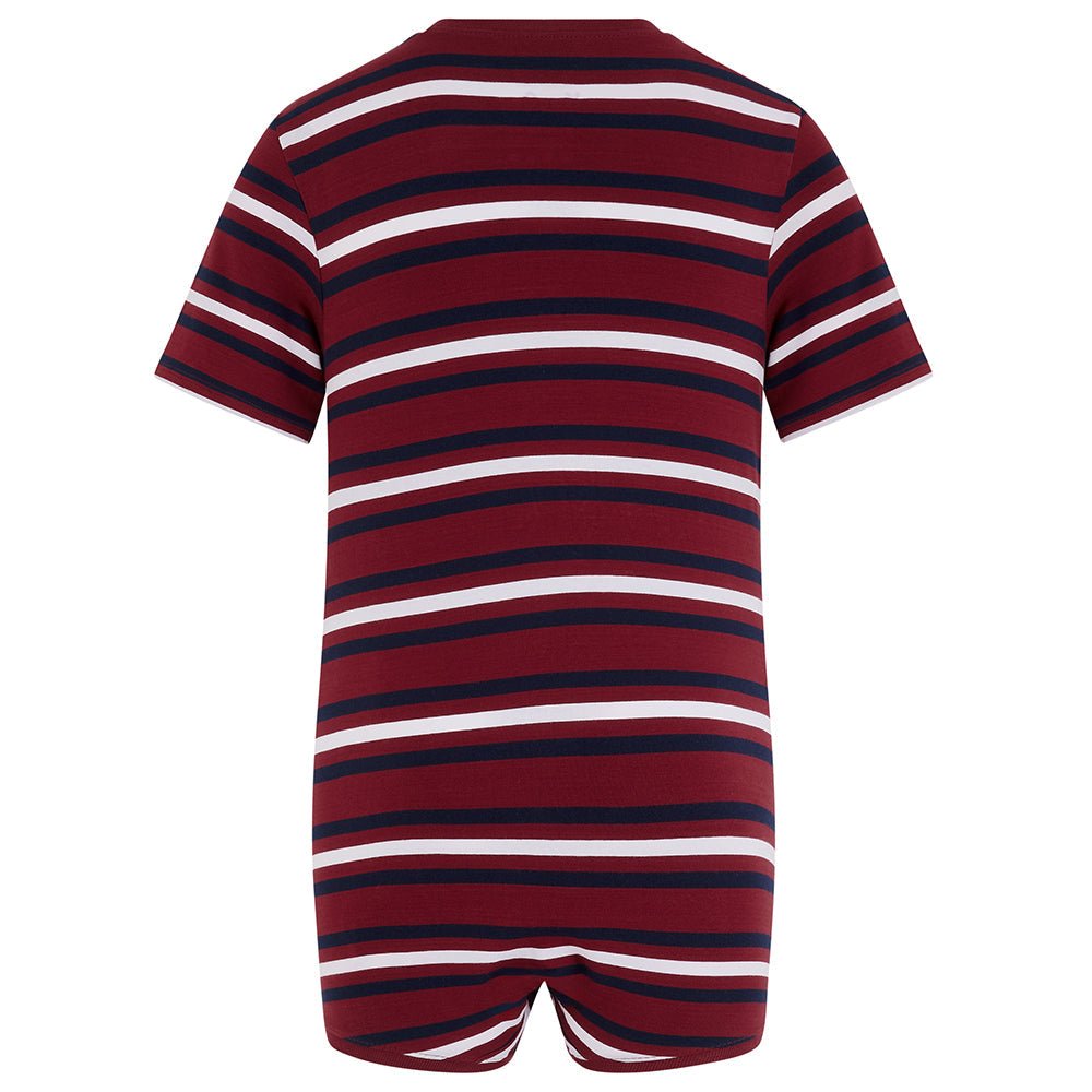 KayCey® Signature Stripes Short Sleeve Popper Vest Bodysuit - Bodyvests and Sleepwear