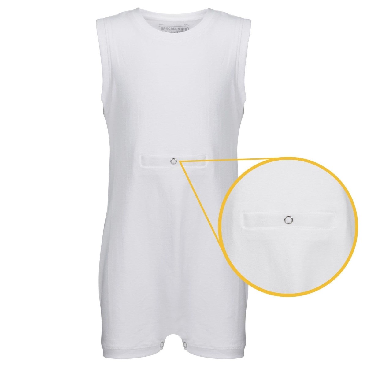 KayCey®P Kids Bodysuits - Sleeveless with Tube Access - Bodyvests and Sleepwear