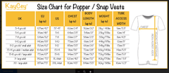 KayCey®P Popper Vest - Short Sleeve with Tube Access - Kids - Bodyvests and Sleepwear