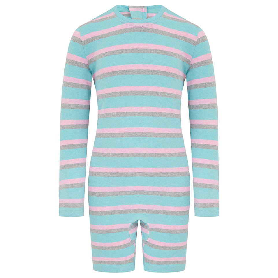 KayCey®Z Lite Secret Zip Back Jumpsuits (Kids) - Long Sleeve / Knee Length - Bodyvests and Sleepwear