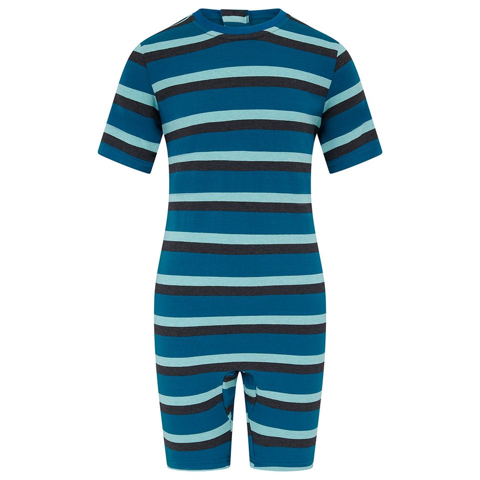 KayCey®Z Lite Secret Zip Back Jumpsuits (Kids) - Short Sleeve / Knee Length - Bodyvests and Sleepwear