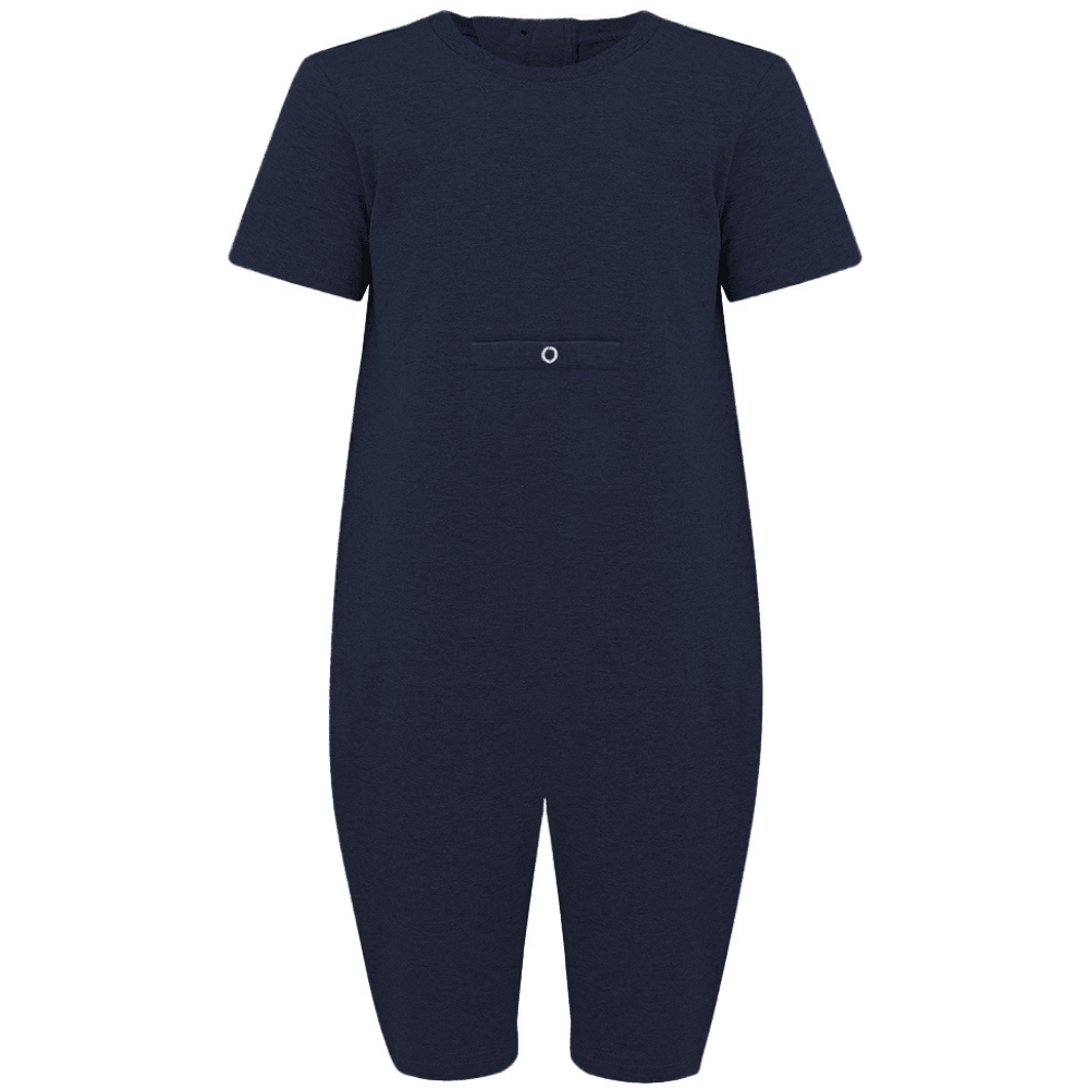 KayCey®Z Secret Zip Back Adult Jumpsuits - Short Sleeve / Knee Length Tube Access - Bodyvests and Sleepwear