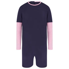 KayCey®Z Secret Zip Back Jumpsuit - Long Sleeve / Short Leg - Kids - Bodyvests and Sleepwear