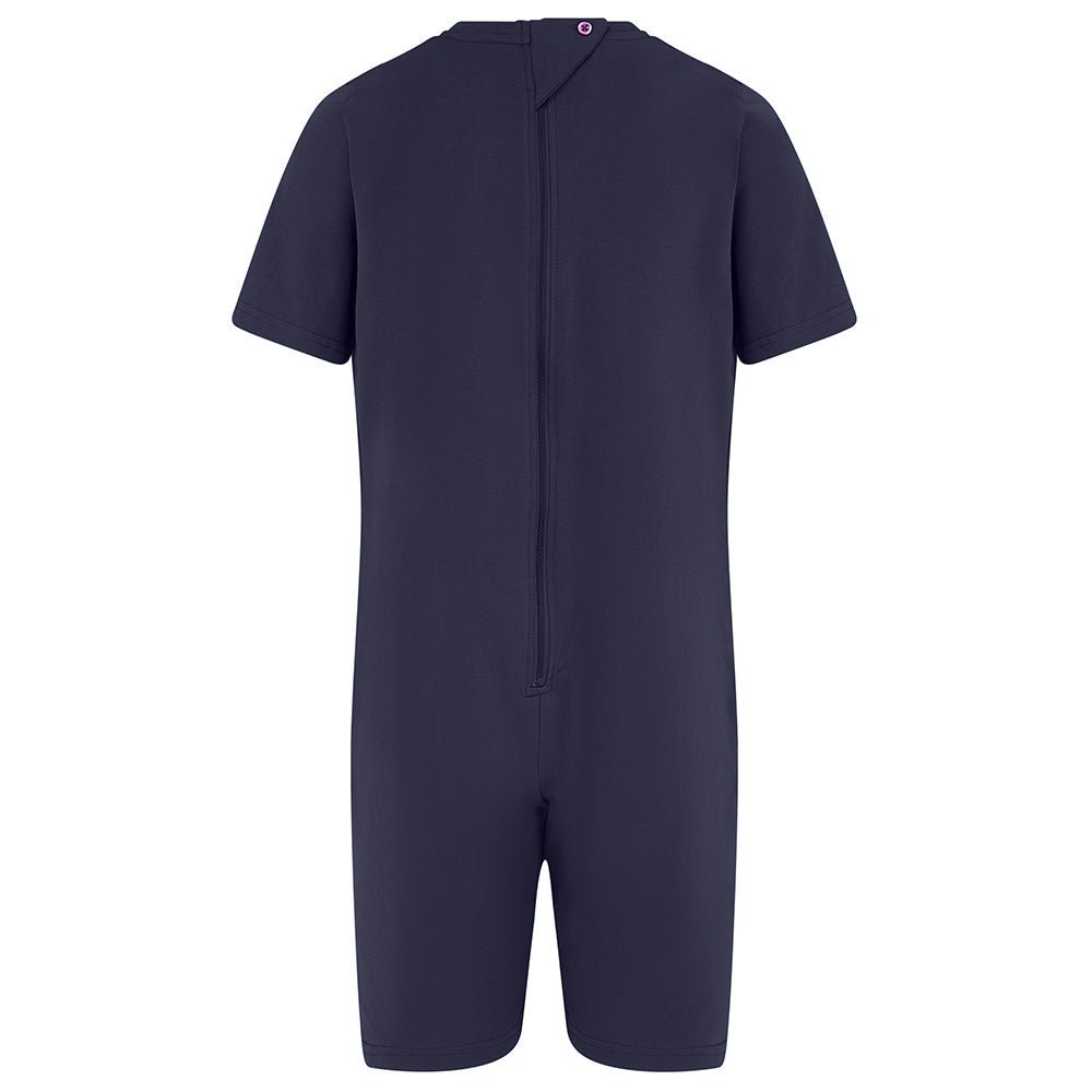 KayCey®Z Secret Zip Back Jumpsuit - Short Sleeve / Short Leg - Kids - Bodysuits