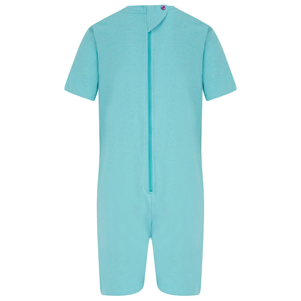 KayCey®Z Secret Zip Back Jumpsuit - Short Sleeve / Short Leg - Kids - Bodysuits