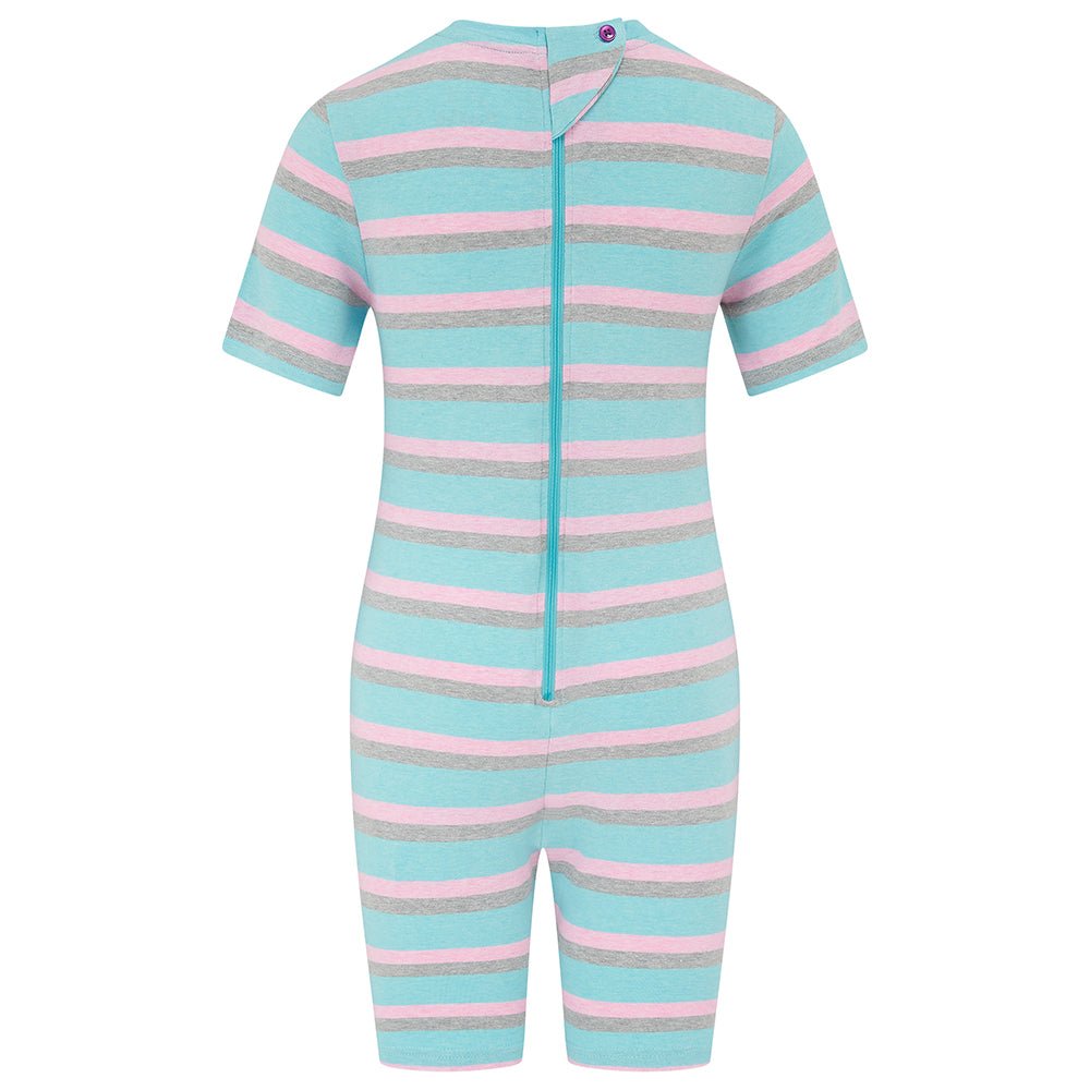 KayCey®Z Super Soft Secret Zip Back Jumpsuit - Short Sleeve / Short Leg - Kids (Lite) - Bodyvests and Sleepwear