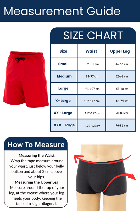 Kes-Vir Mens Incontinence Swim Shorts Fledglings