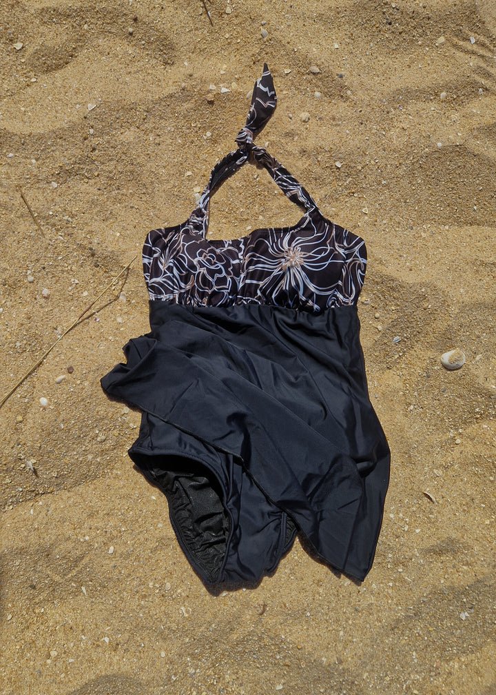 Kes - Vir Women’s Black Floral Incontinence Swim Dress - Swimwear and Accessories