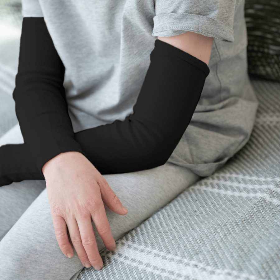 Kids Eczema Arm Sleeves – Organic Cotton, Protective (Undyed) - Daywear