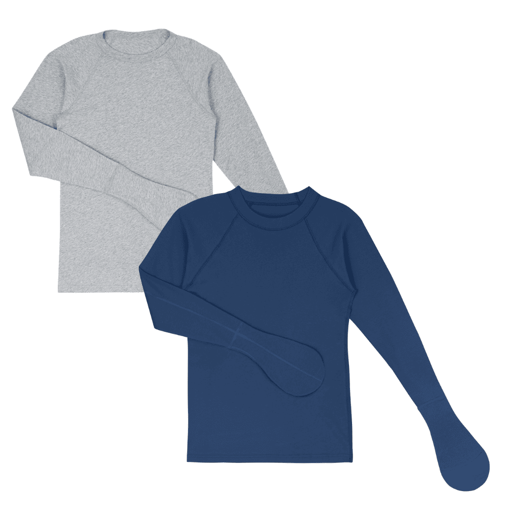Kids Eczema Scratch Mitten Top with Opening Hands – Organic Cotton - Daywear