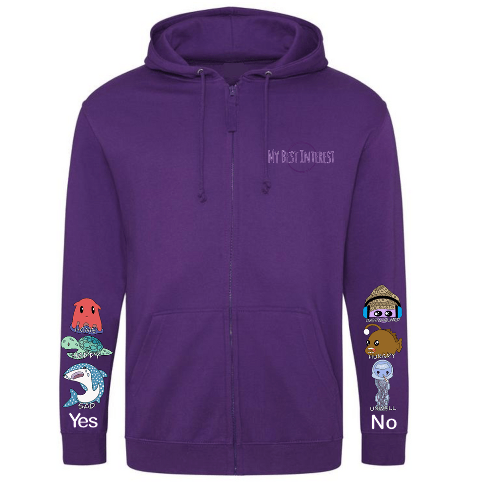 Kids Sea Creature Communication Zip Hoodie - Daywear