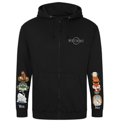 Kids Woodland Animals Communication Zip Hoodie - Daywear