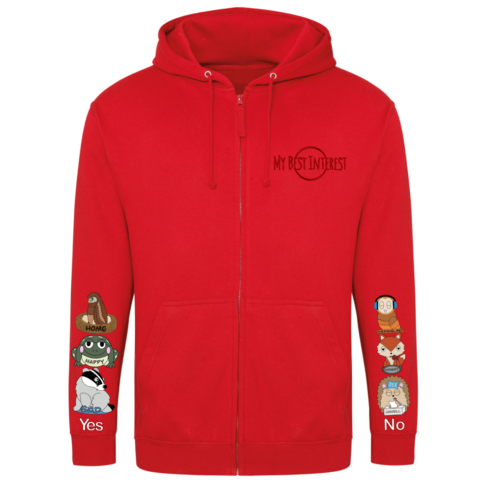 Kids Woodland Animals Communication Zip Hoodie - Daywear