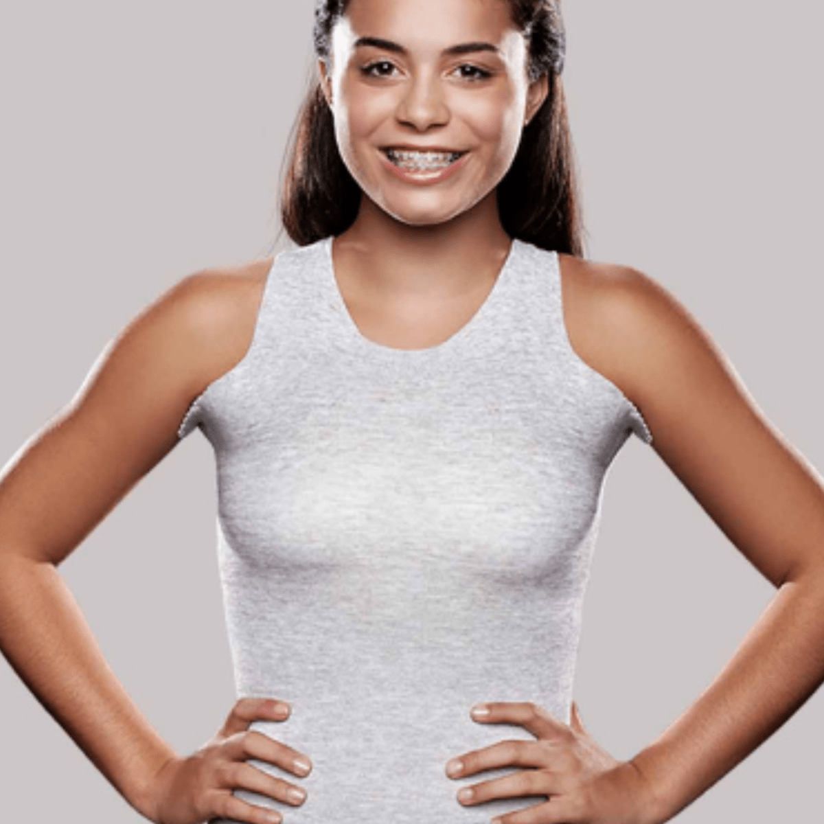 Knit-Rite - Lightweight Unisex Seamless Vest Torso Interface for Brace- V-Neck with Double Axilla Flaps - Underwear