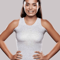 Knit-Rite - Lightweight Unisex Seamless Vest Torso Interface for Brace- V-Neck with Double Axilla Flaps - Underwear