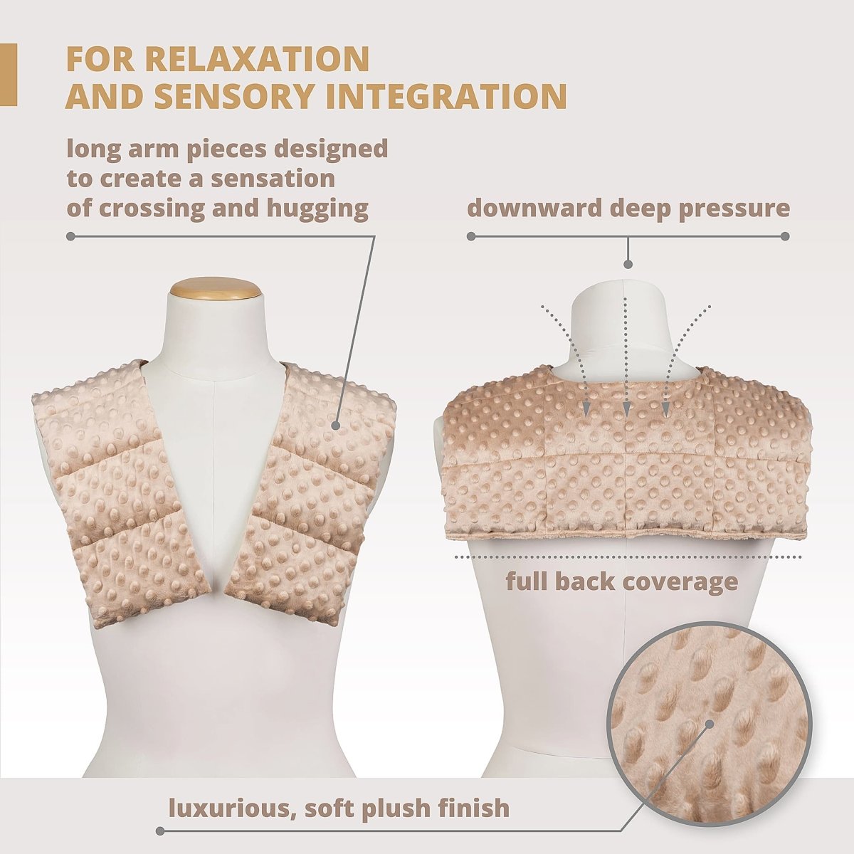 Long Minky Weighted Collar - Made to order - Weighted