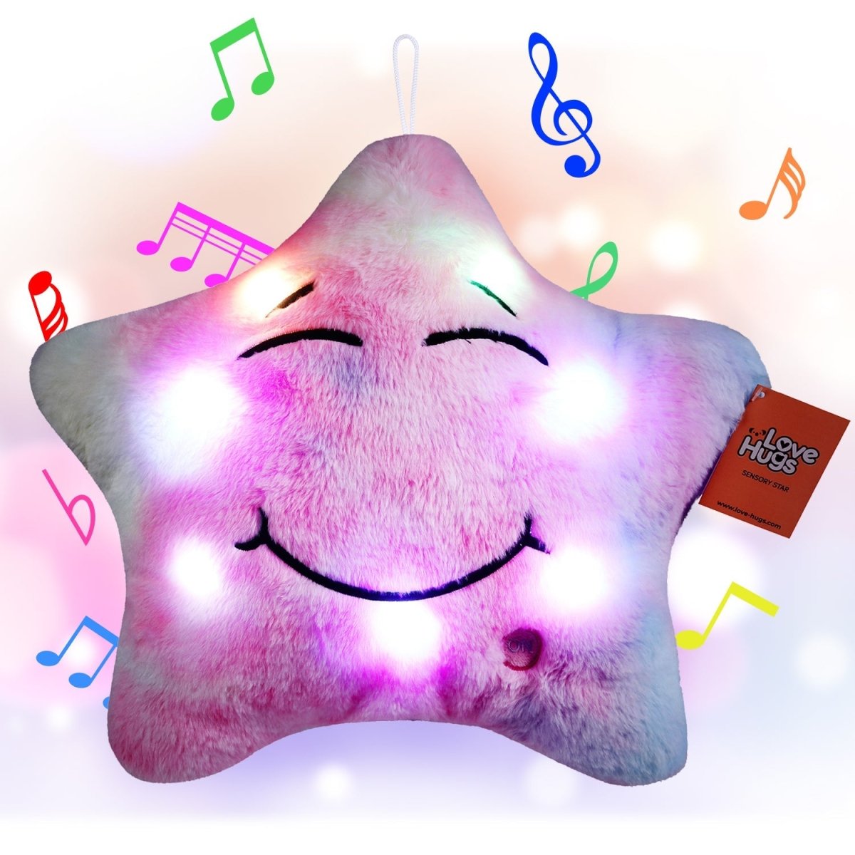 Musical Light Up Star Soft Toy – Calming Sensory Night Light - Sensory Toys