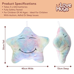 Musical Light Up Star Soft Toy – Calming Sensory Night Light - Sensory Toys