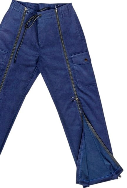 Navy Blue Adapted Cargo Trousers (V2) - Wheelchair Clothing
