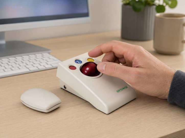 Optimax Wireless Trackball – Adaptive Computer Mouse - Learning Resource