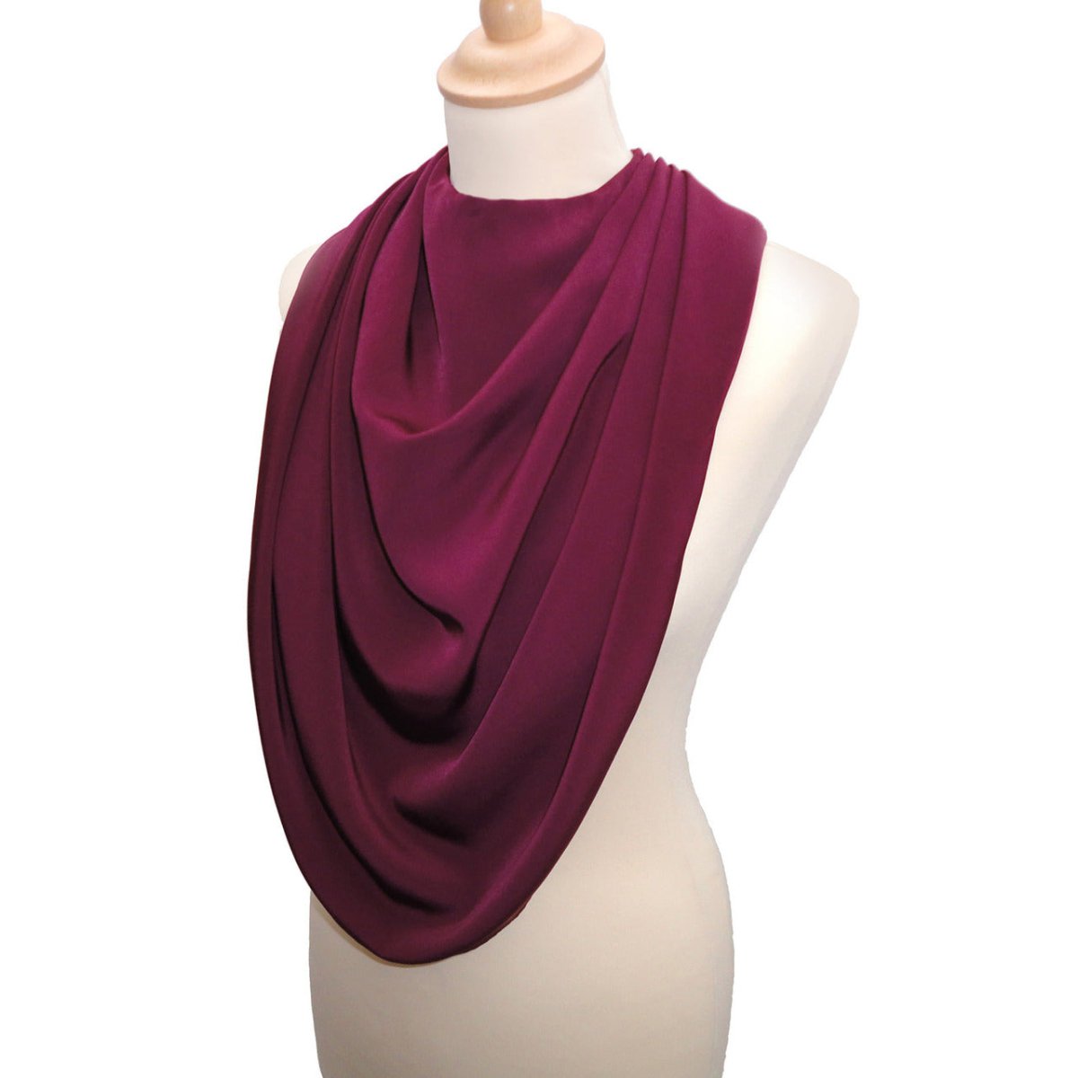 Pashmina scarf style clothing protector - Burgundy - Bibs & Neckerchiefs