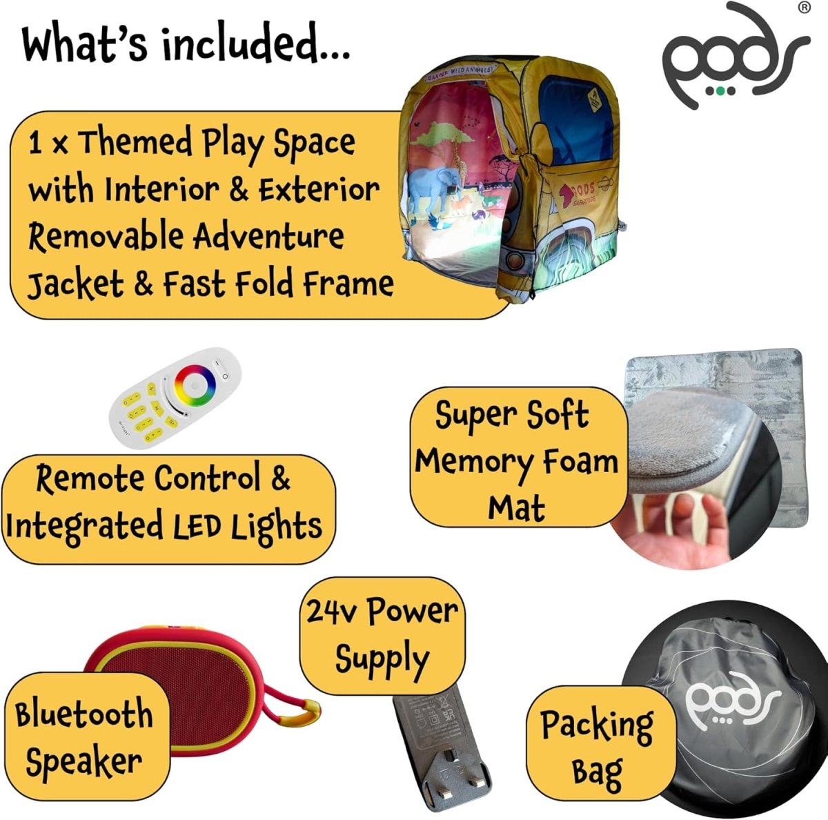 PODSpop - Themed Pop - Up Play Tent - Sensory Equipment