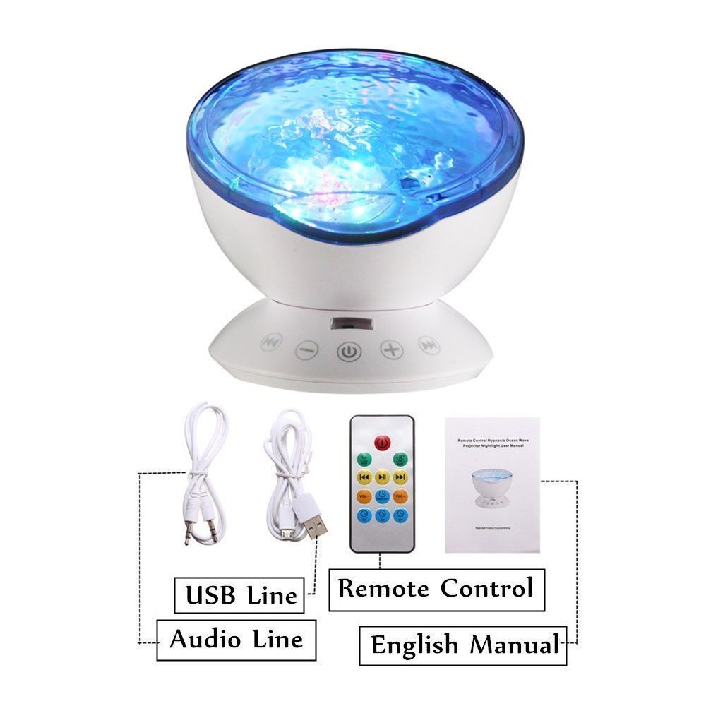 Portable Ocean Wave Sensory Projector with Sounds & Speaker - Sensory Equipment