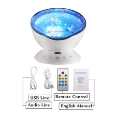 Portable Ocean Wave Sensory Projector with Sounds & Speaker - Sensory Equipment