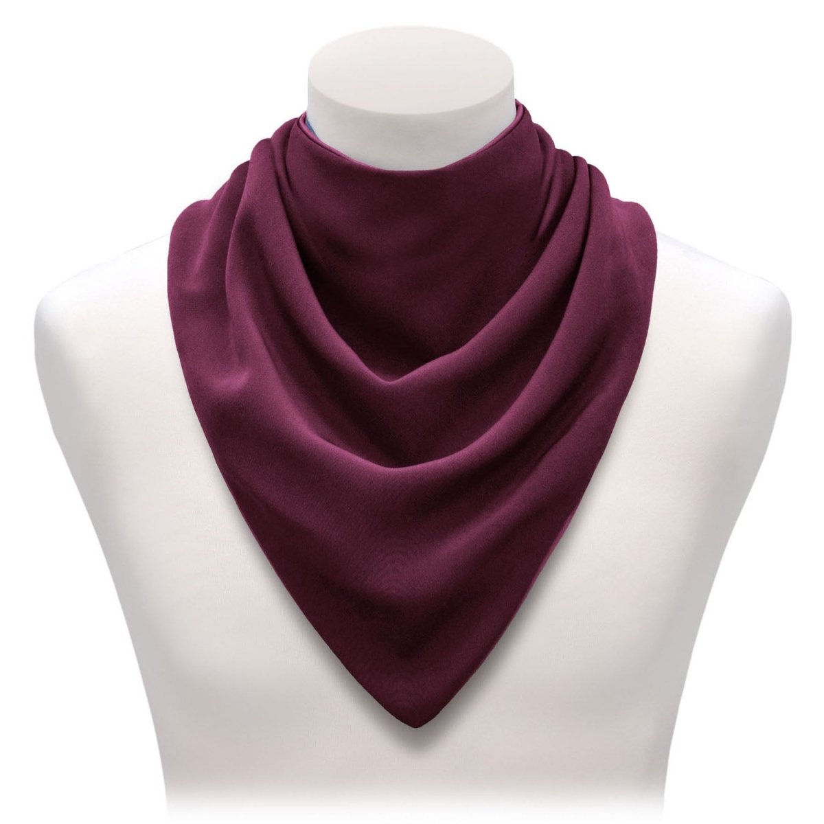 Premium Neckerchief Style Adult Dribble Bib - Waterproof & Discreet - Large - Burgundy - Bibs & Neckerchiefs