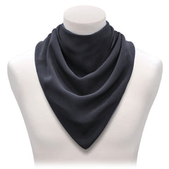 Premium Neckerchief Style Adult Dribble Bib - Waterproof & Discreet - Large - Charcoal Black - Bibs & Neckerchiefs