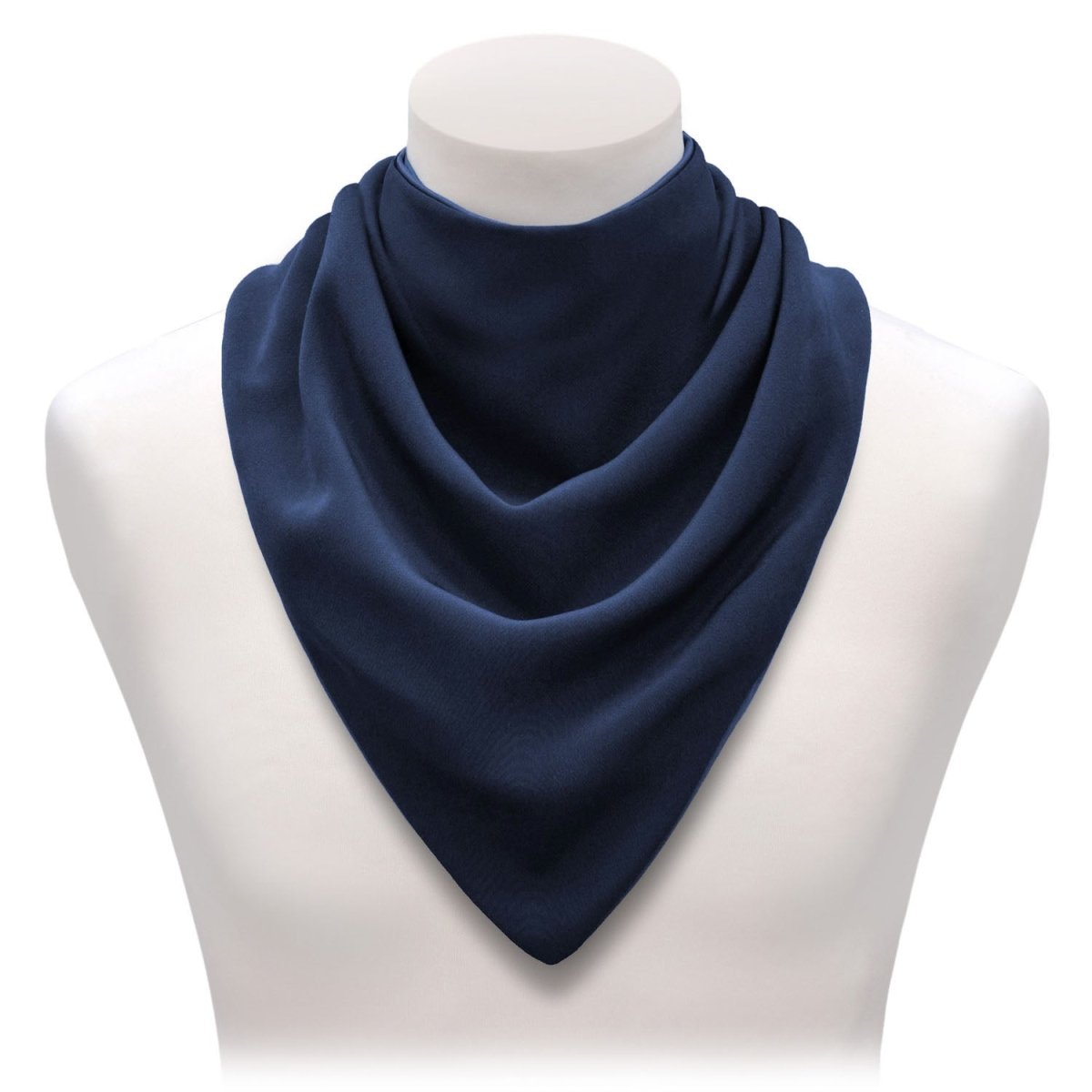 Premium Neckerchief Style Adult Dribble Bib - Waterproof & Discreet - Large - Navy - Bibs & Neckerchiefs