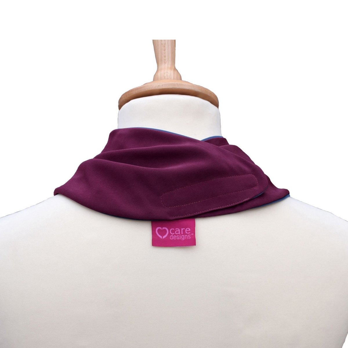 Premium Neckerchief Style Adult Dribble Bib - Waterproof & Discreet - Medium - Aubergine - Bibs & Neckerchiefs