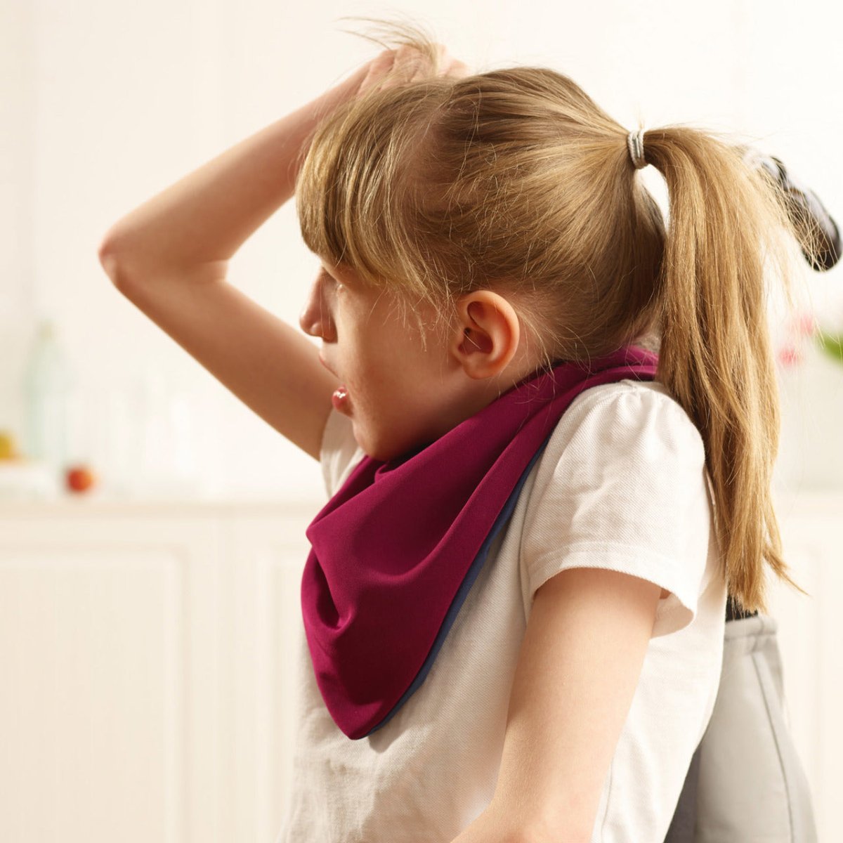 Premium Neckerchief Style Adult Dribble Bib - Waterproof & Discreet - Medium - Burgundy - Bibs & Neckerchiefs