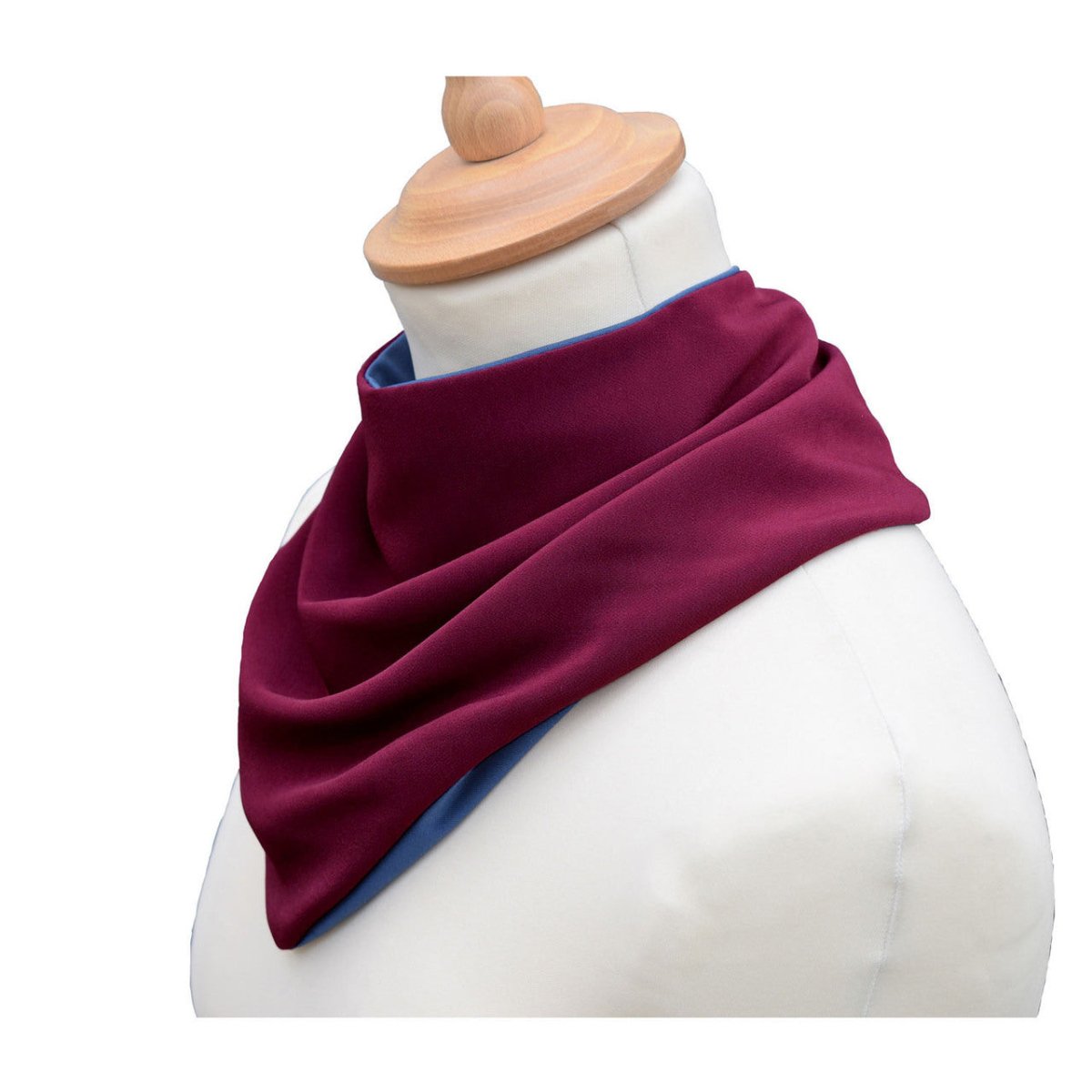 Premium Neckerchief Style Adult Dribble Bib - Waterproof & Discreet - Medium - Burgundy - Bibs & Neckerchiefs