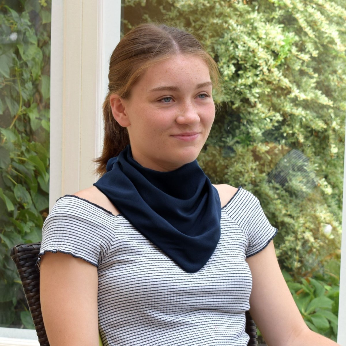 Premium Neckerchief Style Adult Dribble Bib - Waterproof & Discreet - Medium - Charcoal - Bibs & Neckerchiefs