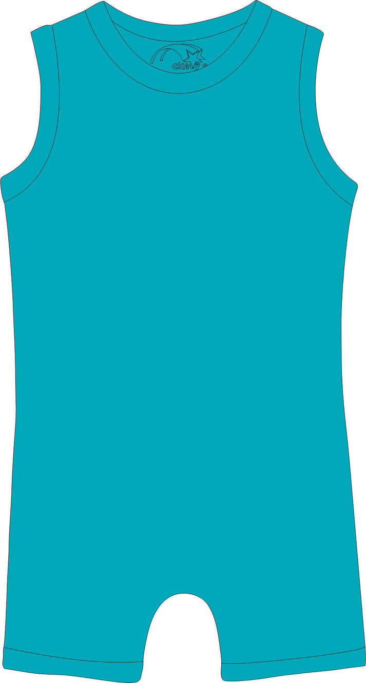 r101 cotton toby vest in turquoise