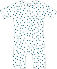 R103C 100% Cotton Short Sleeve Summer Zip Back Pjs - Adult - Bodyvests and Sleepwear