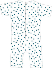 R103C 100% Cotton Short Sleeve Summer Zip Back Pjs - Adult - Bodyvests and Sleepwear
