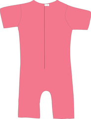 R103C 100% Cotton Short Sleeve Summer Zip Back Pjs - Adult - Bodyvests and Sleepwear