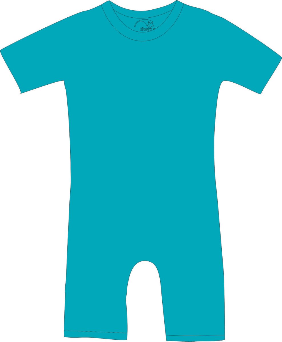 R103C 100% Cotton Short Sleeve Summer Zip Back Pjs - Adult - Bodyvests and Sleepwear