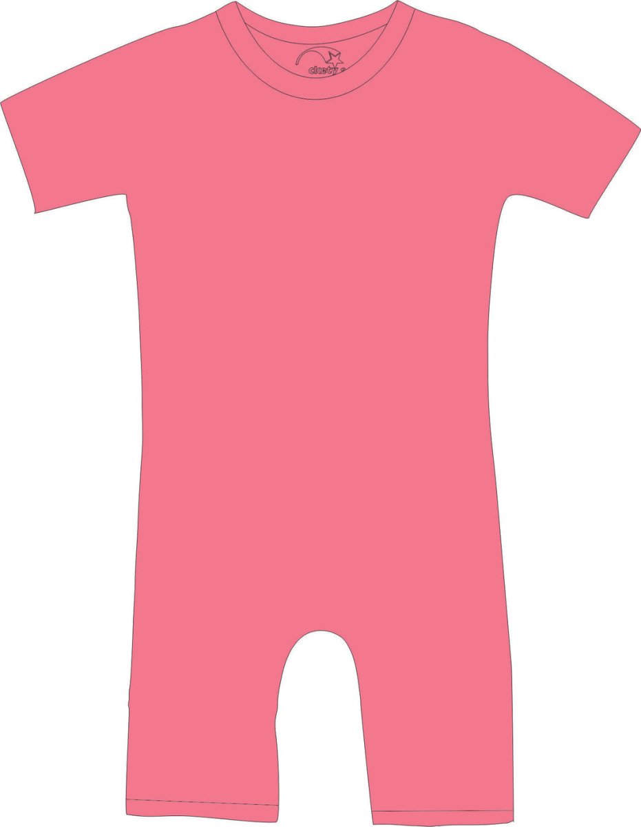 R103C 100% Cotton Short Sleeve Summer Zip Back Pjs - Adult - Bodyvests and Sleepwear