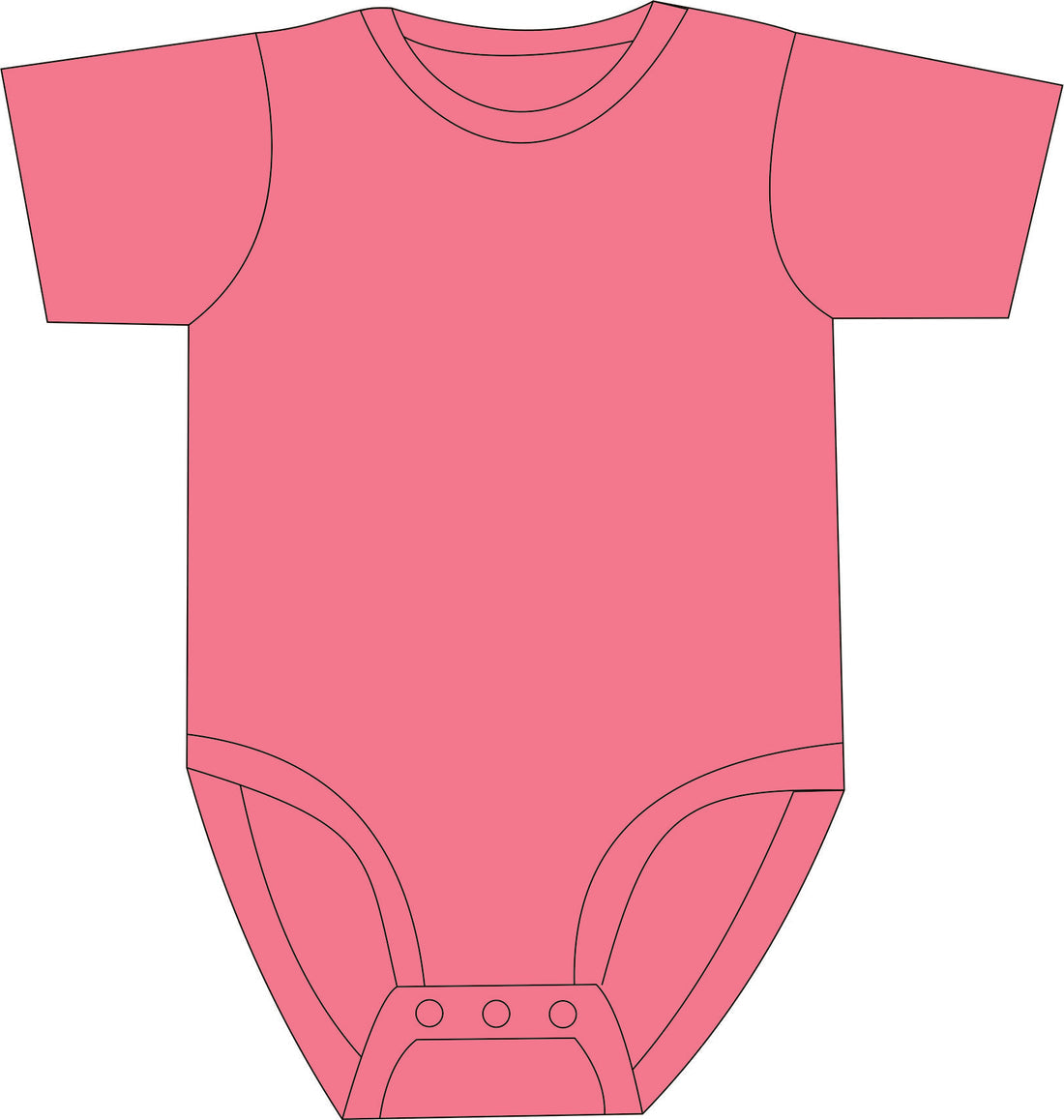sketch of popper vest in pnk