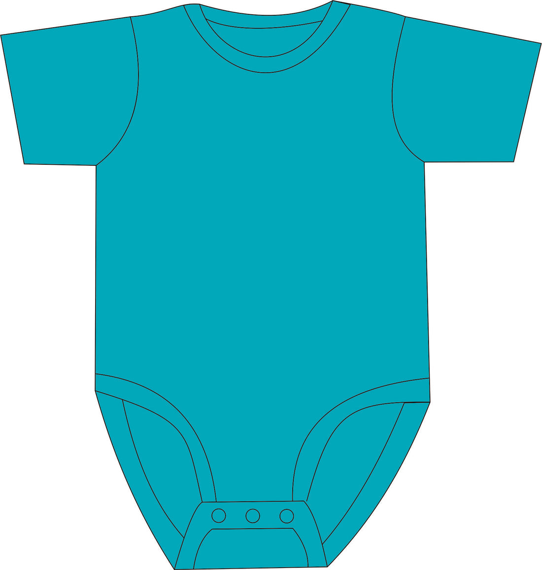 sketch of popper vest in blue