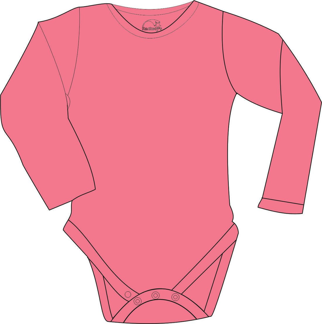 R154C 100% Cotton Long Sleeved T-Shirt Popper Vest Adult - Bodyvests and Sleepwear