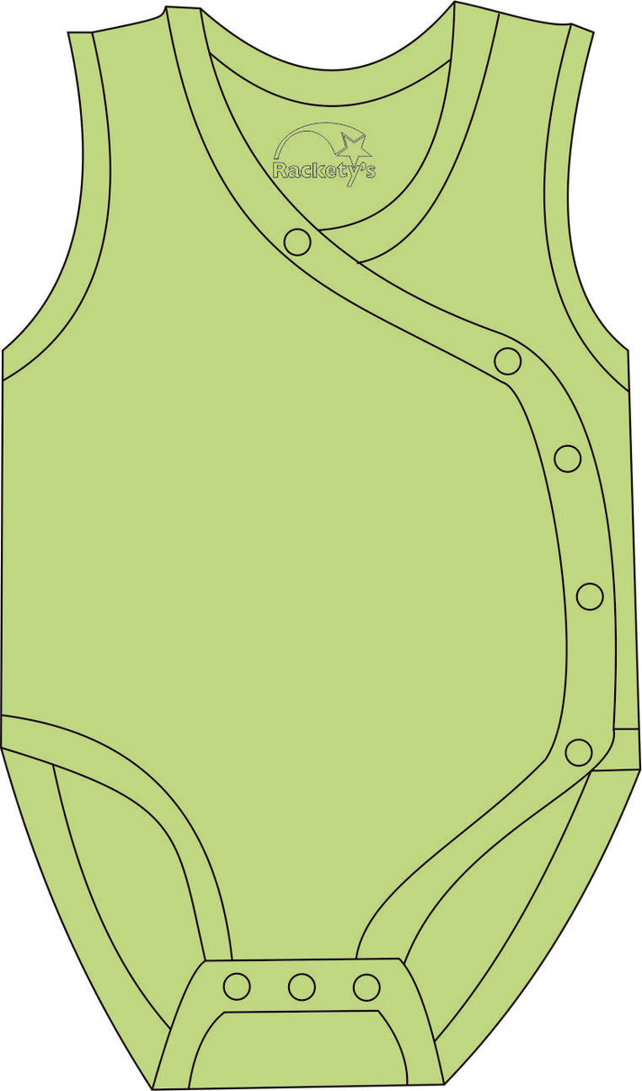 R180C Children 100% Cotton Keeley with Peg Tube Access in lime