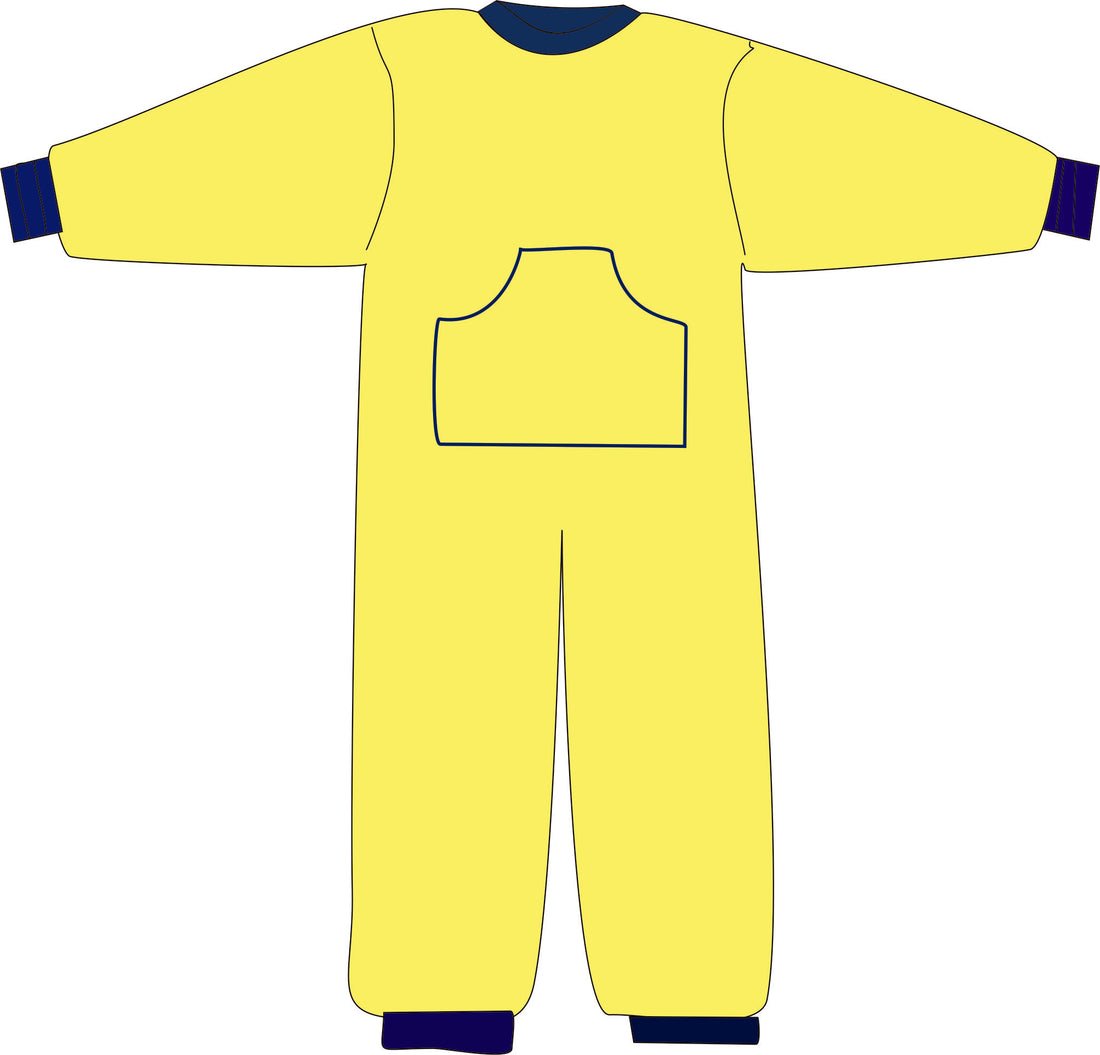 R212C 100% Cotton Back Zipped Onesie Pyjama - Adult - Bodyvests and Sleepwear
