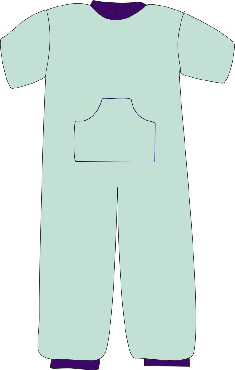 R213C 100% Cotton Summer Onesie Pyjama - Adult - Bodyvests and Sleepwear