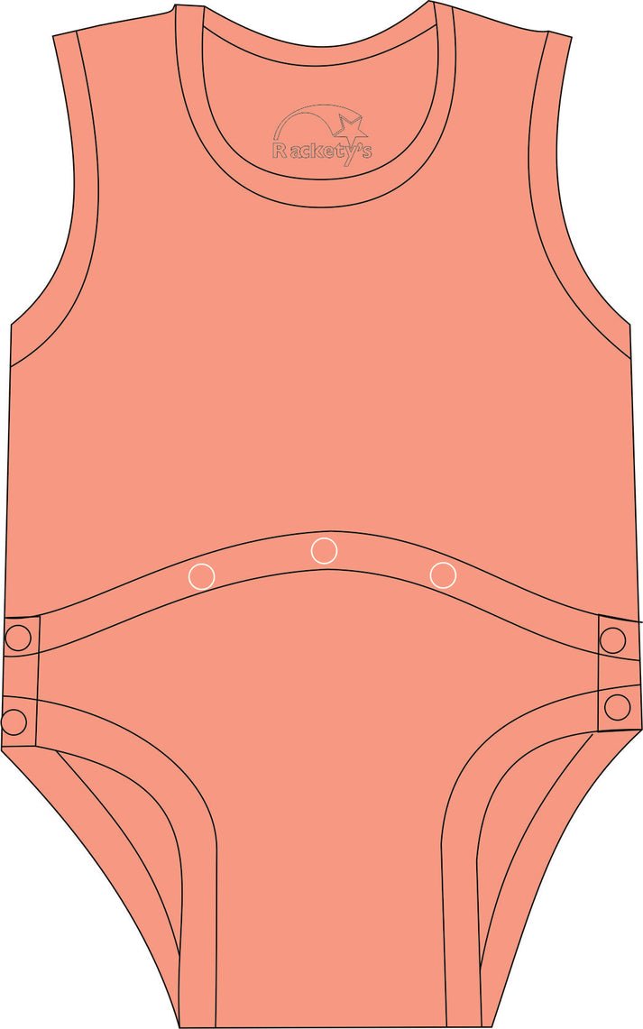 R73C 100% Cotton Joey PEG Tube Access Vest - Adult - Bodyvests and Sleepwear