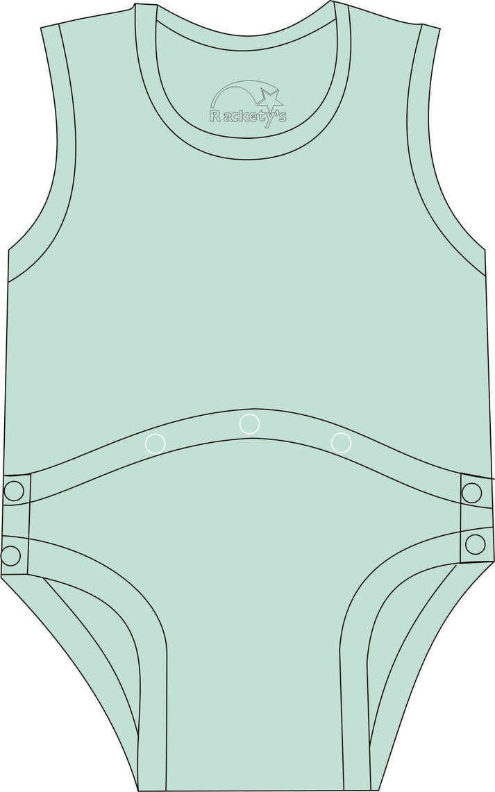 R073C Children 100% Cotton Joey's with Peg tube access in mint